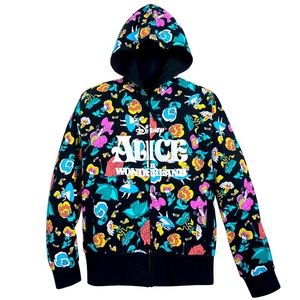 Disney Alice in Wonderland zip up hoodie with front pockets